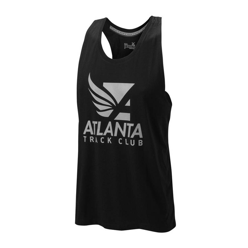 Panske Tank Top Mizuno Atlanta Track Club 50/50 Čierne Vypredaj DEHU43186